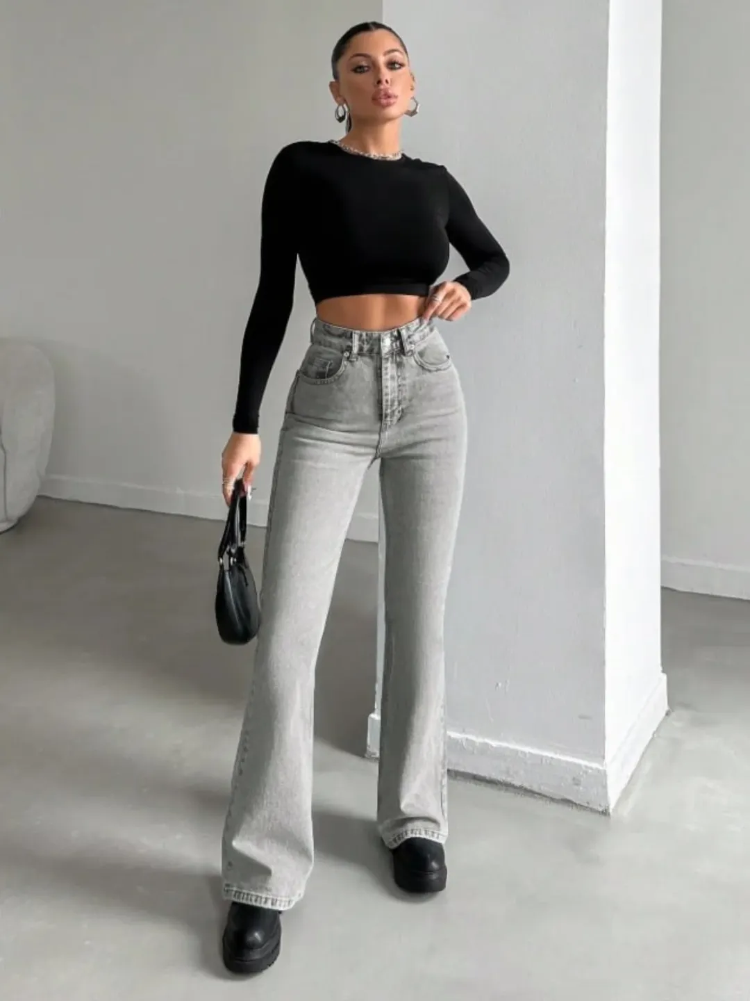 RETRO FLARE JEANS BIG SIZE